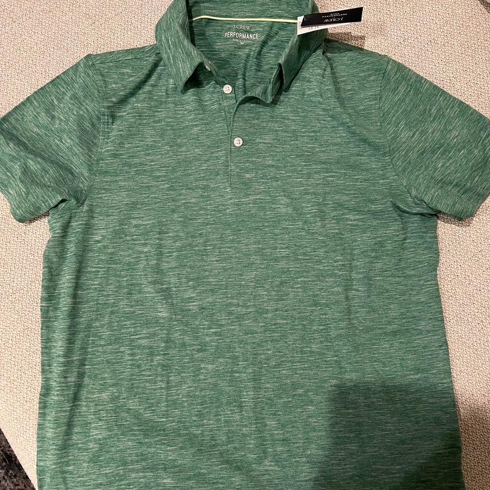 J.Crew Performance Polo - Men’s Medium Green - NEW with Tags